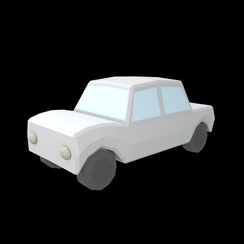 Cartoon Car v2 002 Low-poly 3D model