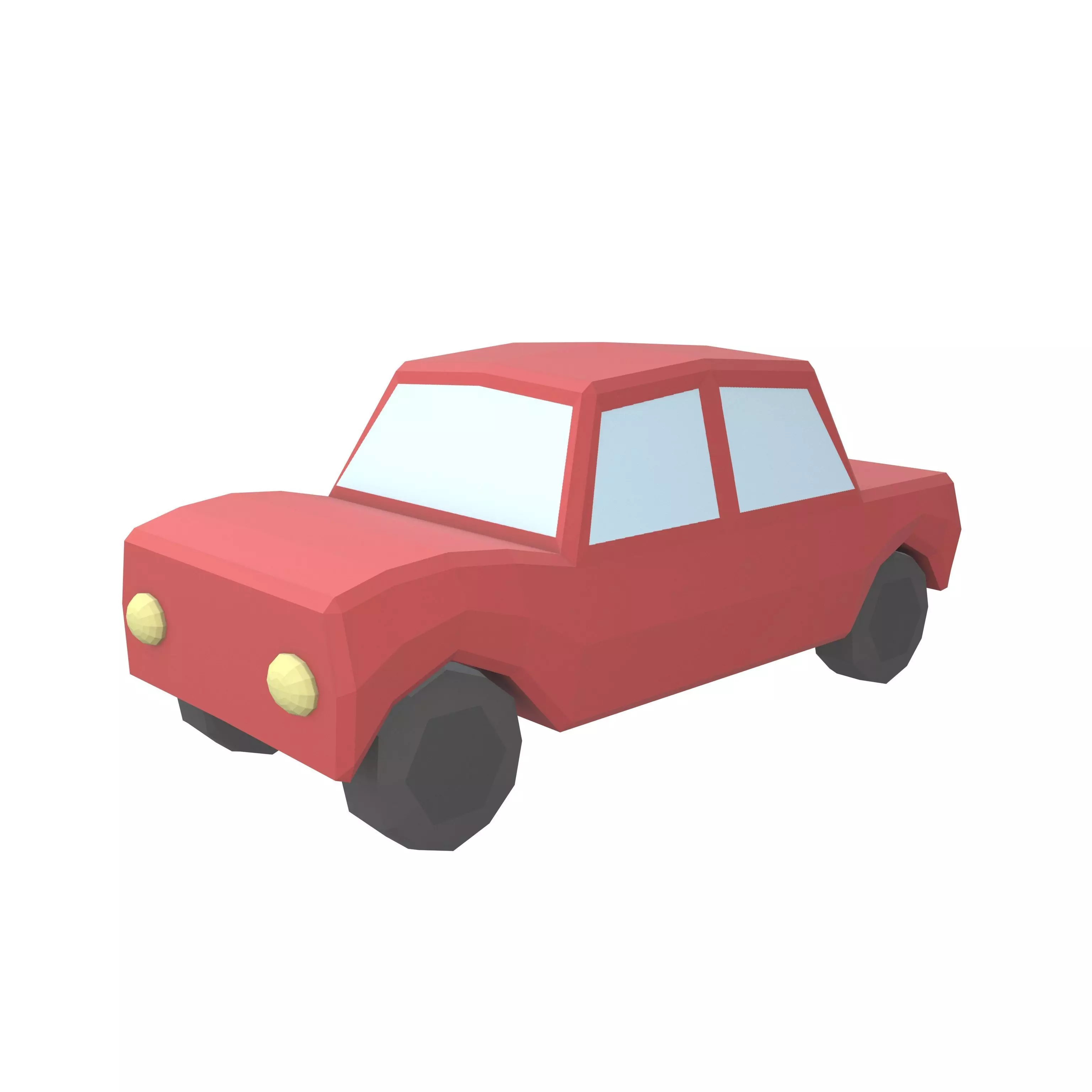 Cartoon Car v2 003 Low-poly 3D model