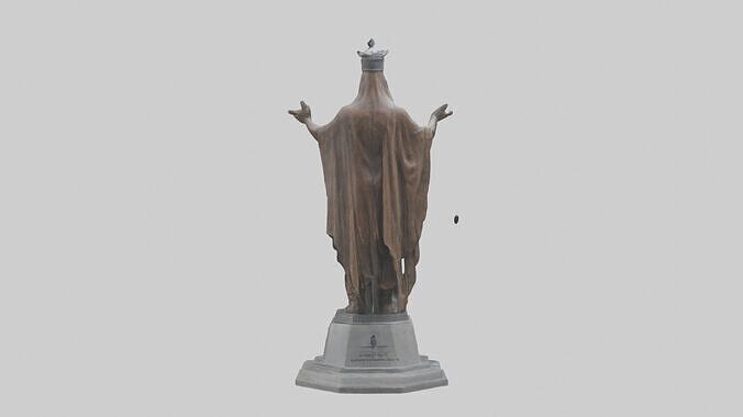 Guardians of Human Rights statue model Low-poly 3D model