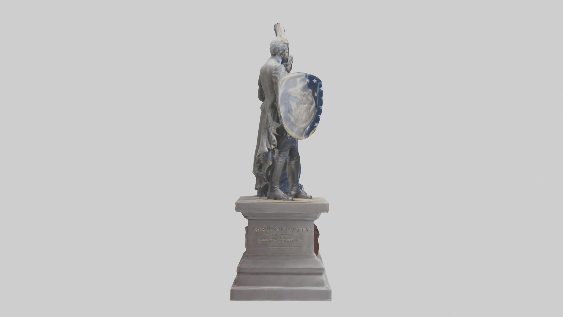 Guardians of the Constitution statue model Low-poly 3D model_13