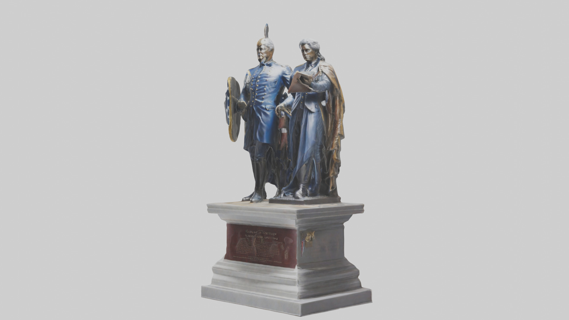 Guardians of the Constitution statue model Low-poly 3D model_10
