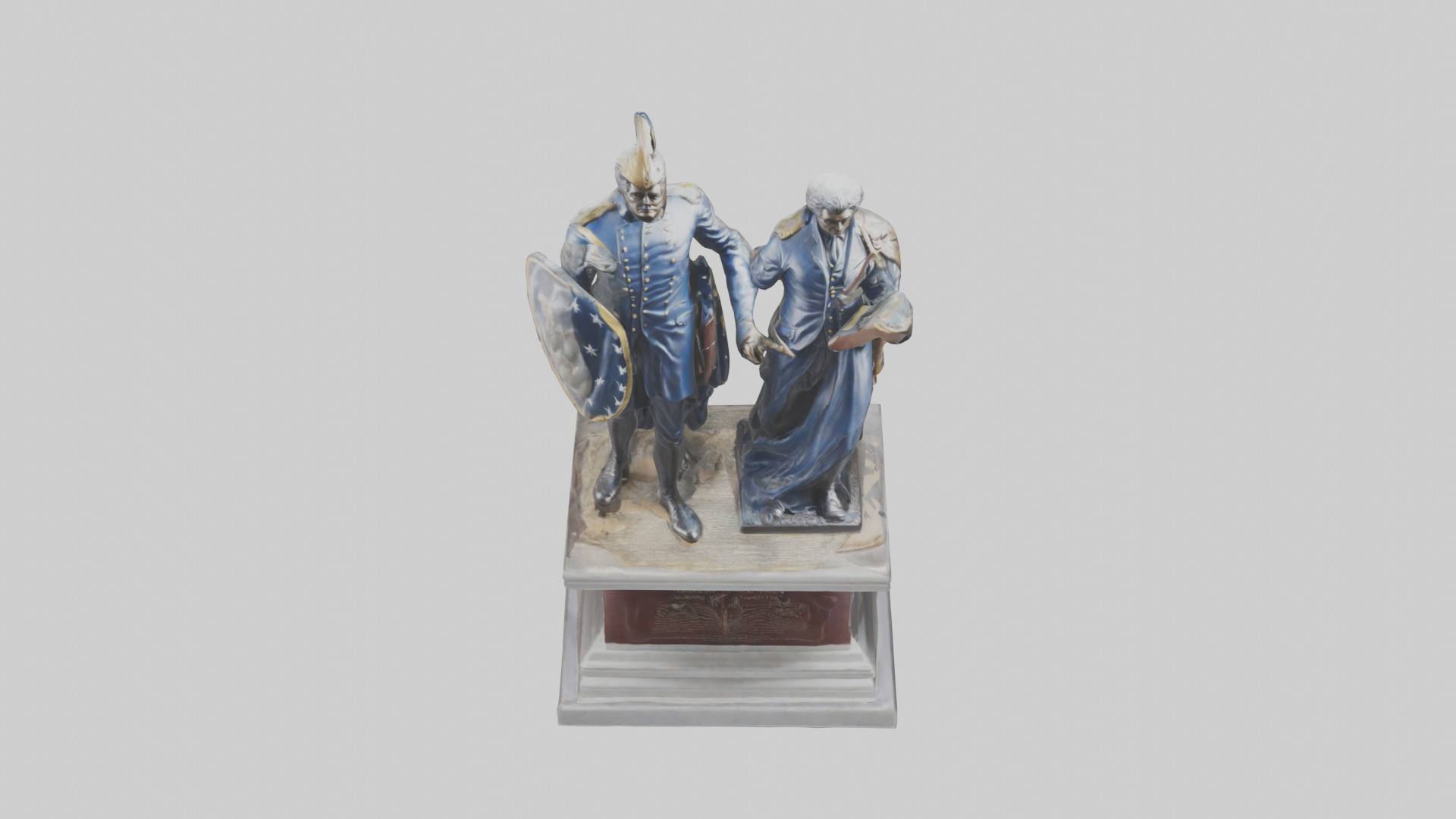Guardians of the Constitution statue model Low-poly 3D model_16
