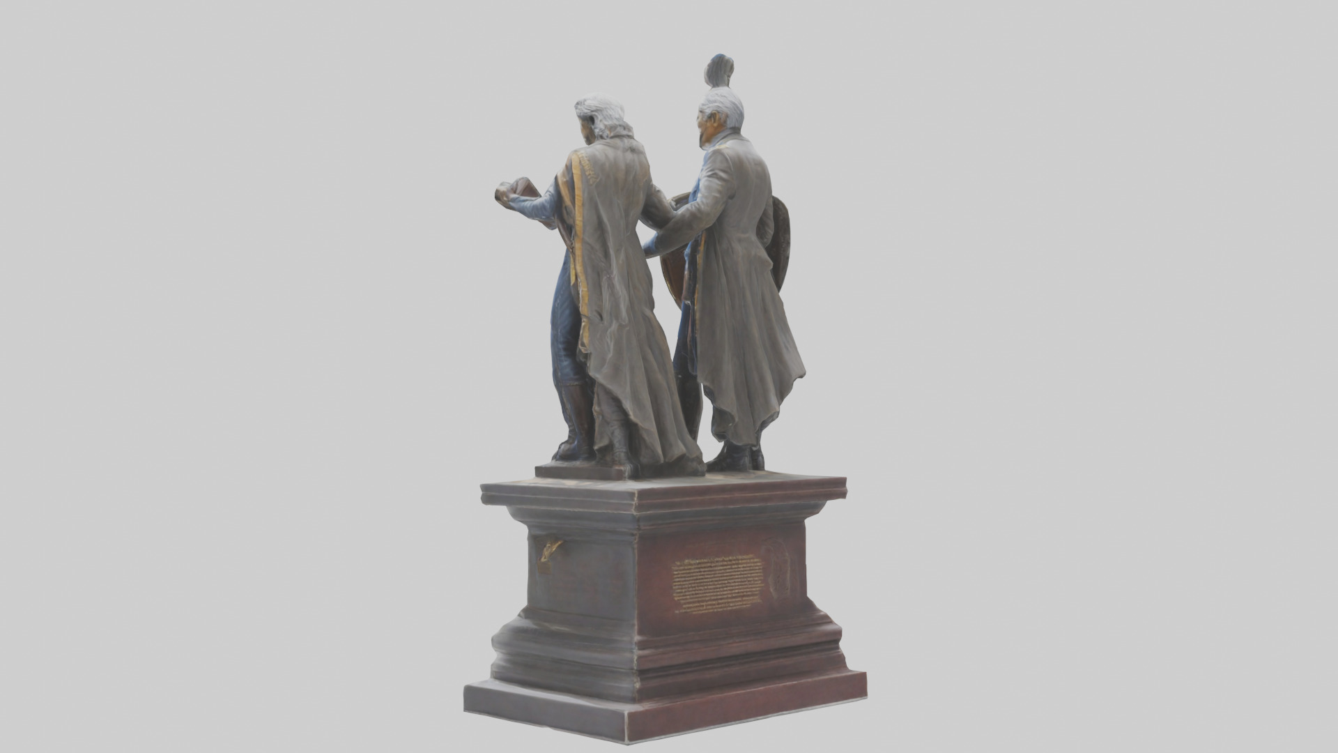 Guardians of the Constitution statue model Low-poly 3D model_1