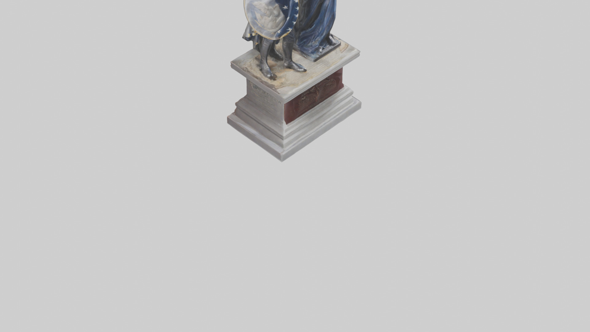 Guardians of the Constitution statue model Low-poly 3D model_6