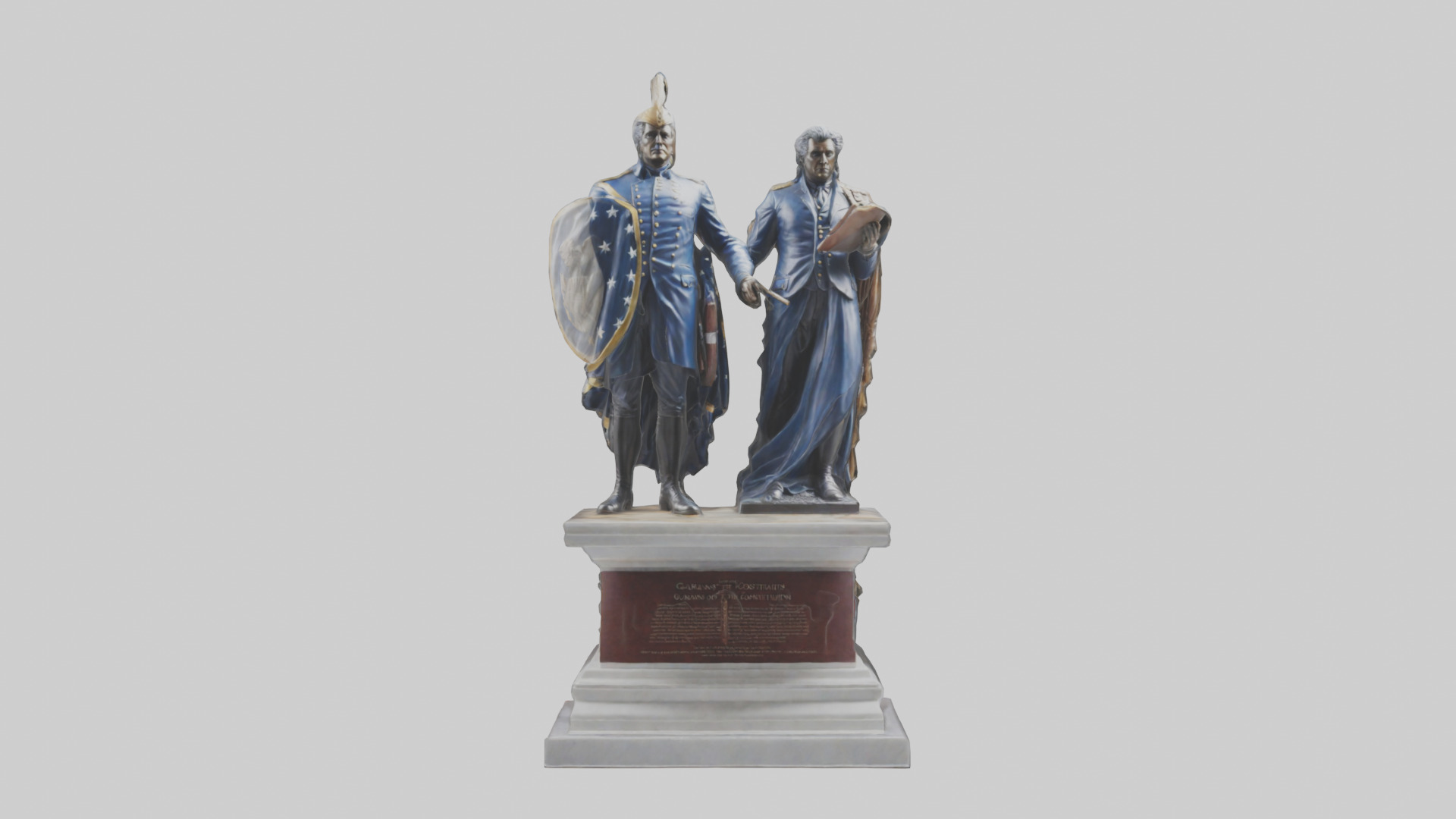 Guardians of the Constitution statue model Low-poly 3D model_9
