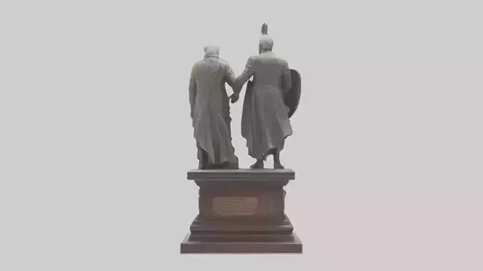 Guardians of the Constitution statue model Low-poly 3D model
