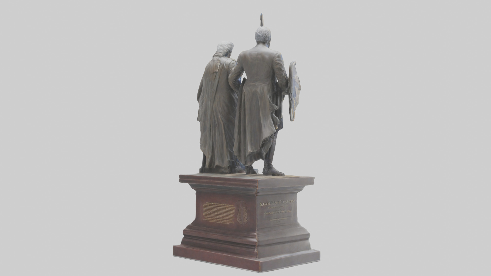 Guardians of the Constitution statue model Low-poly 3D model_2