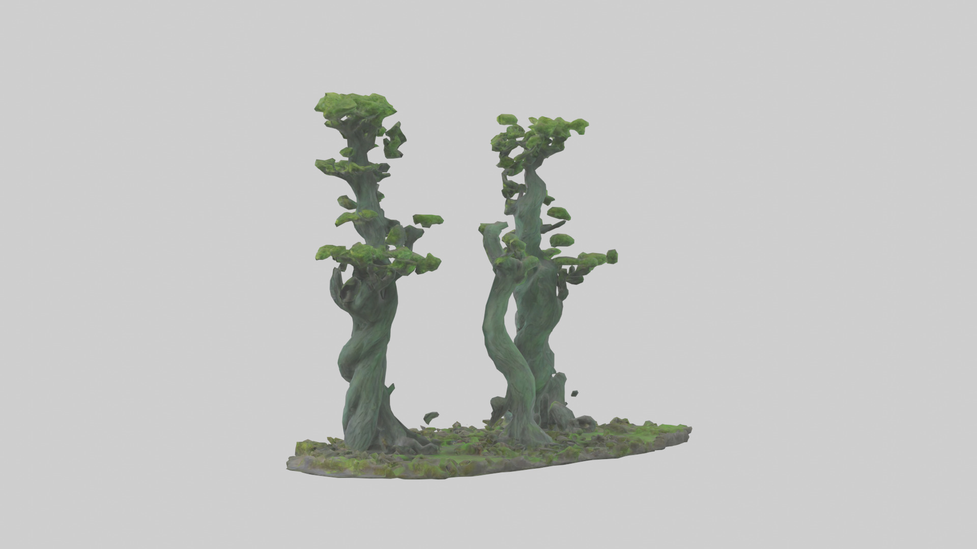 Guardians of the Forest Statue model Low-poly 3D model_1