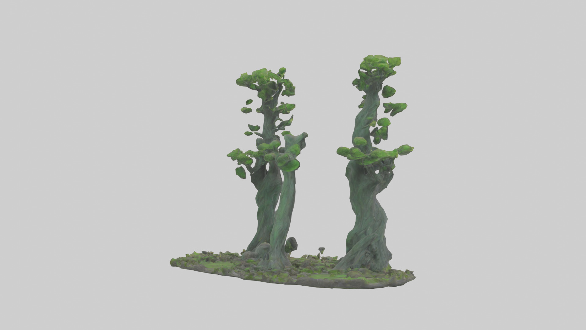 Guardians of the Forest Statue model Low-poly 3D model_2