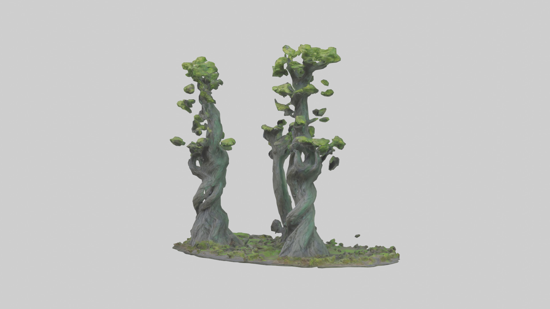 Guardians of the Forest Statue model Low-poly 3D model_8