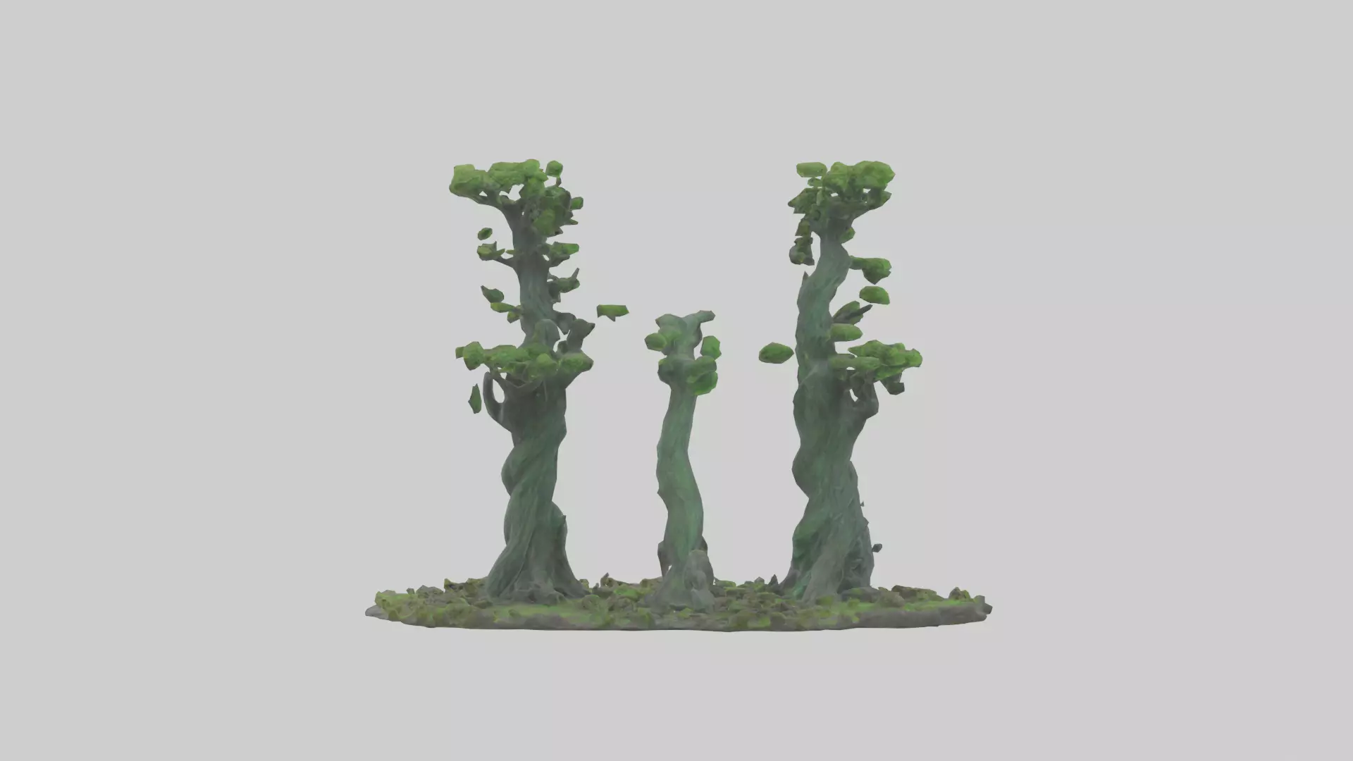 Guardians of the Forest Statue model Low-poly 3D model_0