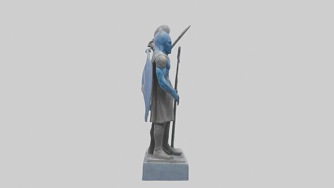 Guardians of the Free World statue model Low-poly 3D model