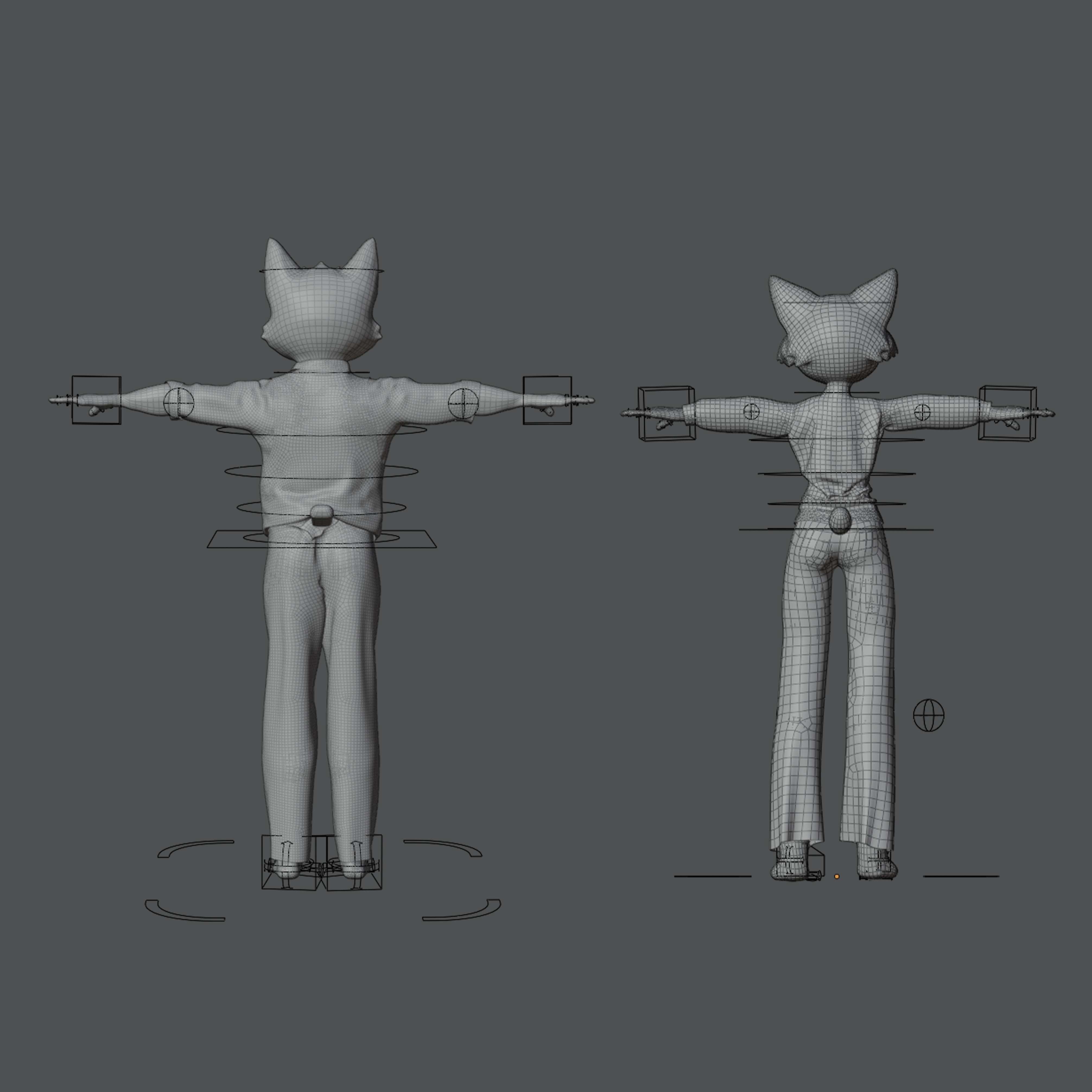 Cat Rigged 3D Character Model 3D model_5
