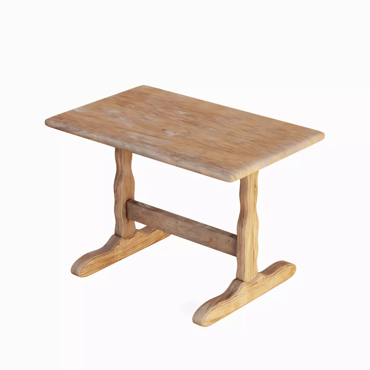 Wooden Dining Table 03 3D model_0