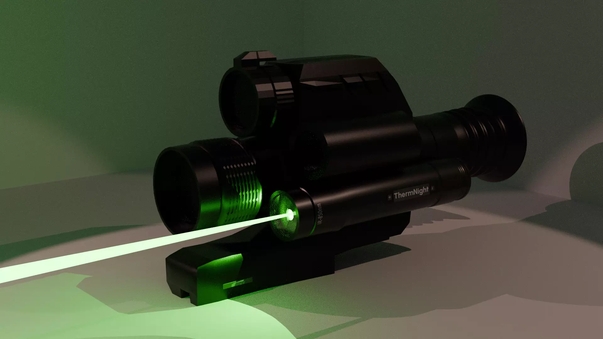 High-Quality Thermal Scope Night Vision Low-poly 3D model_0