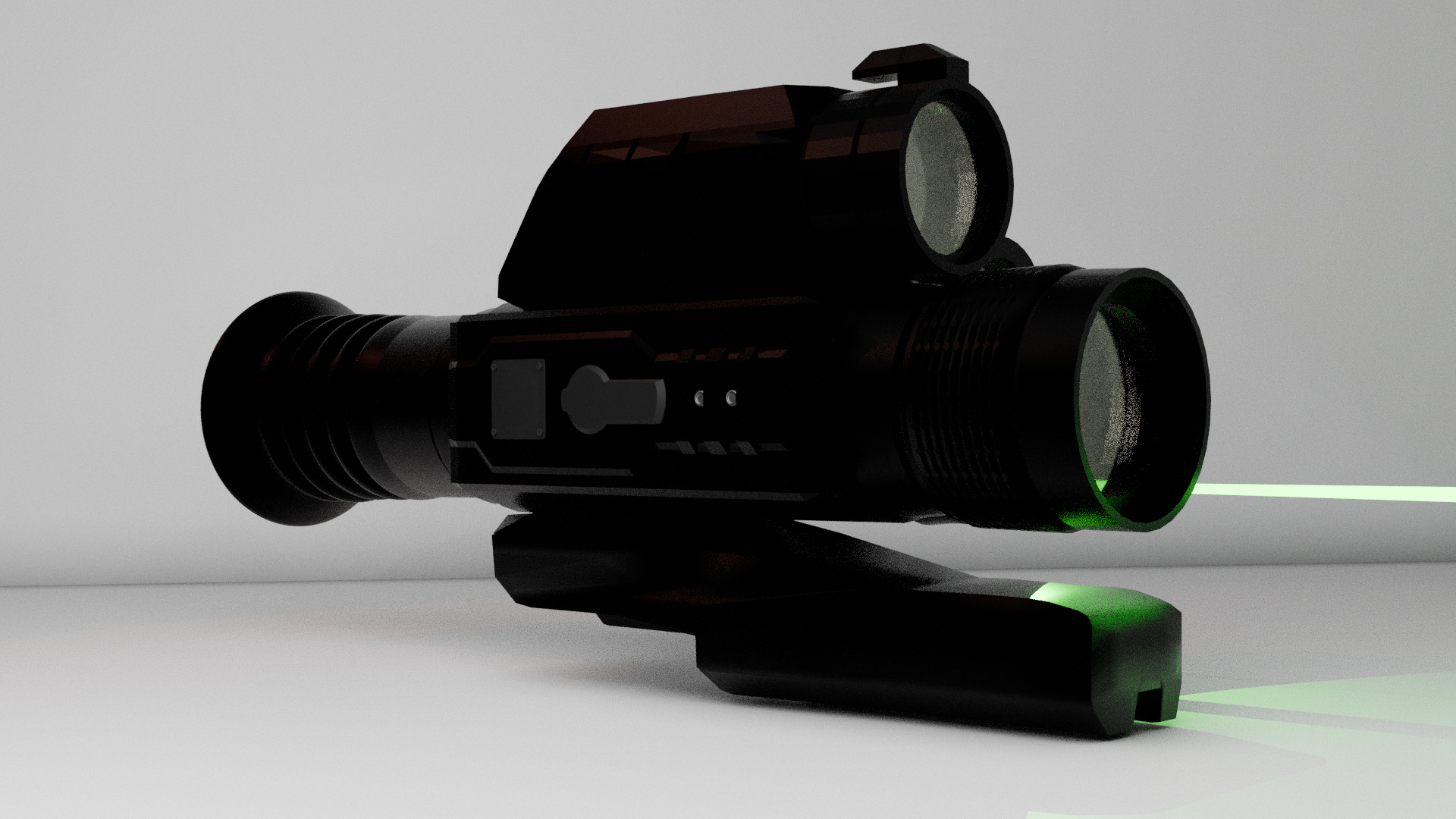 High-Quality Thermal Scope Night Vision Low-poly 3D model_2