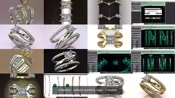 Collection - solitaire wedding rings 