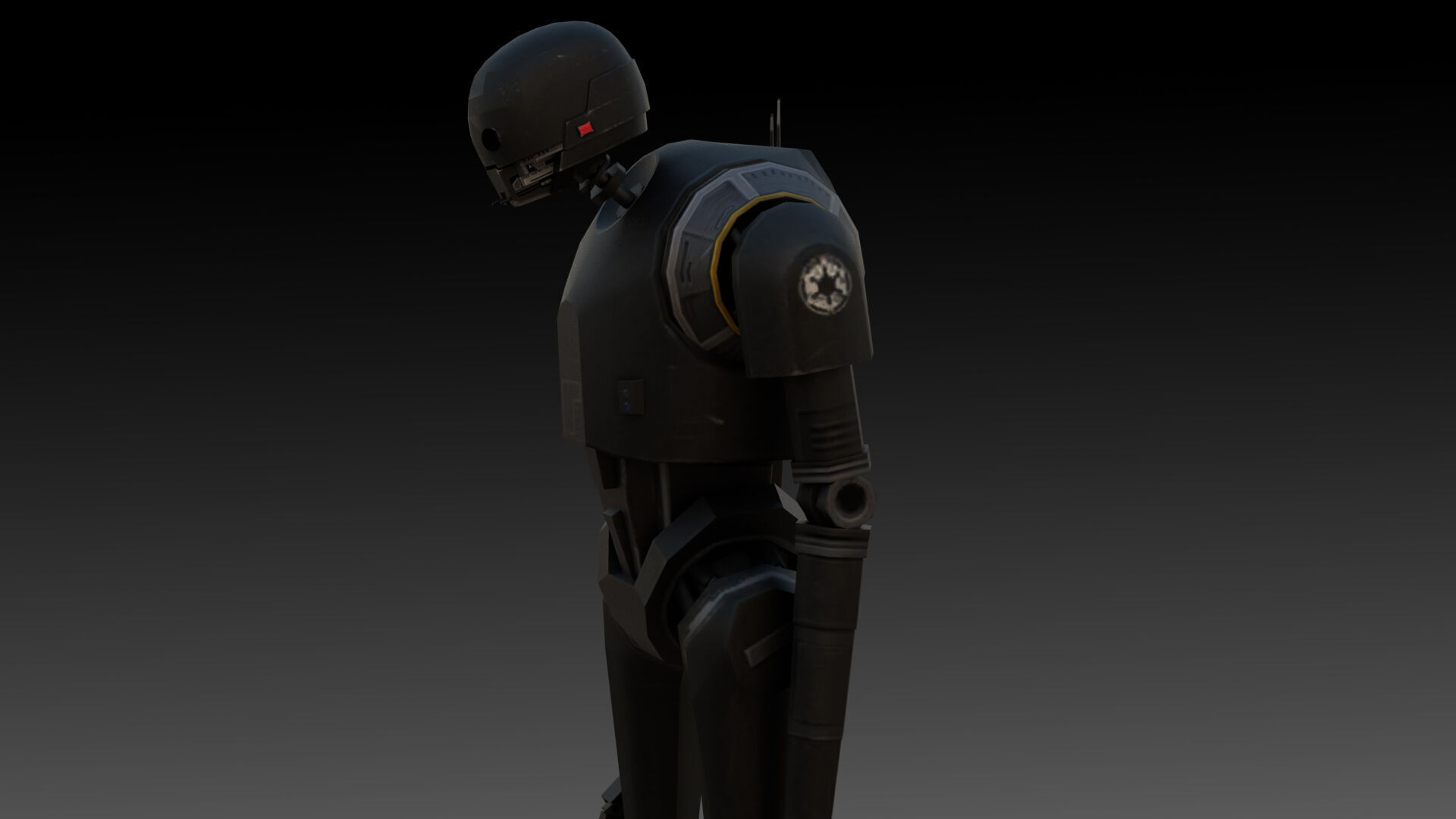 K-2SO Star Wars 3D Model High-Quality Rigged Low-poly 3D model_8
