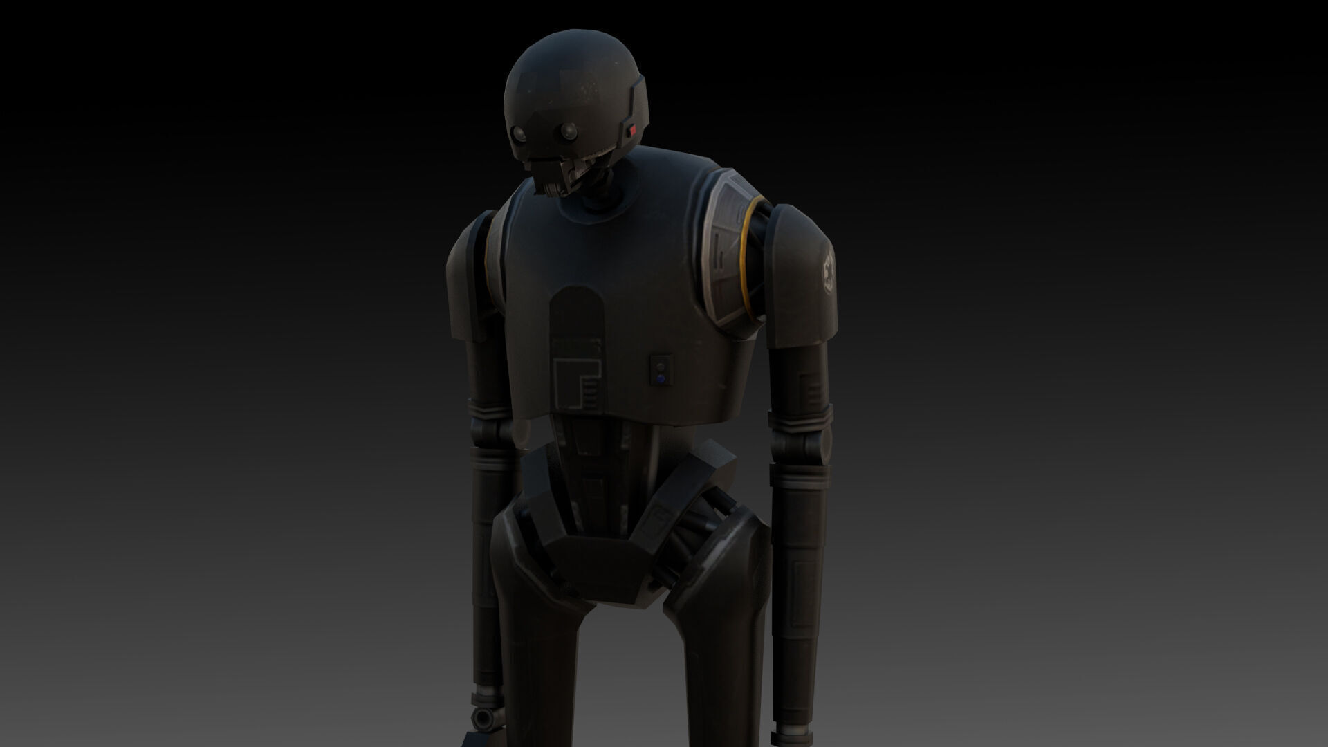 K-2SO Star Wars 3D Model High-Quality Rigged Low-poly 3D model_6