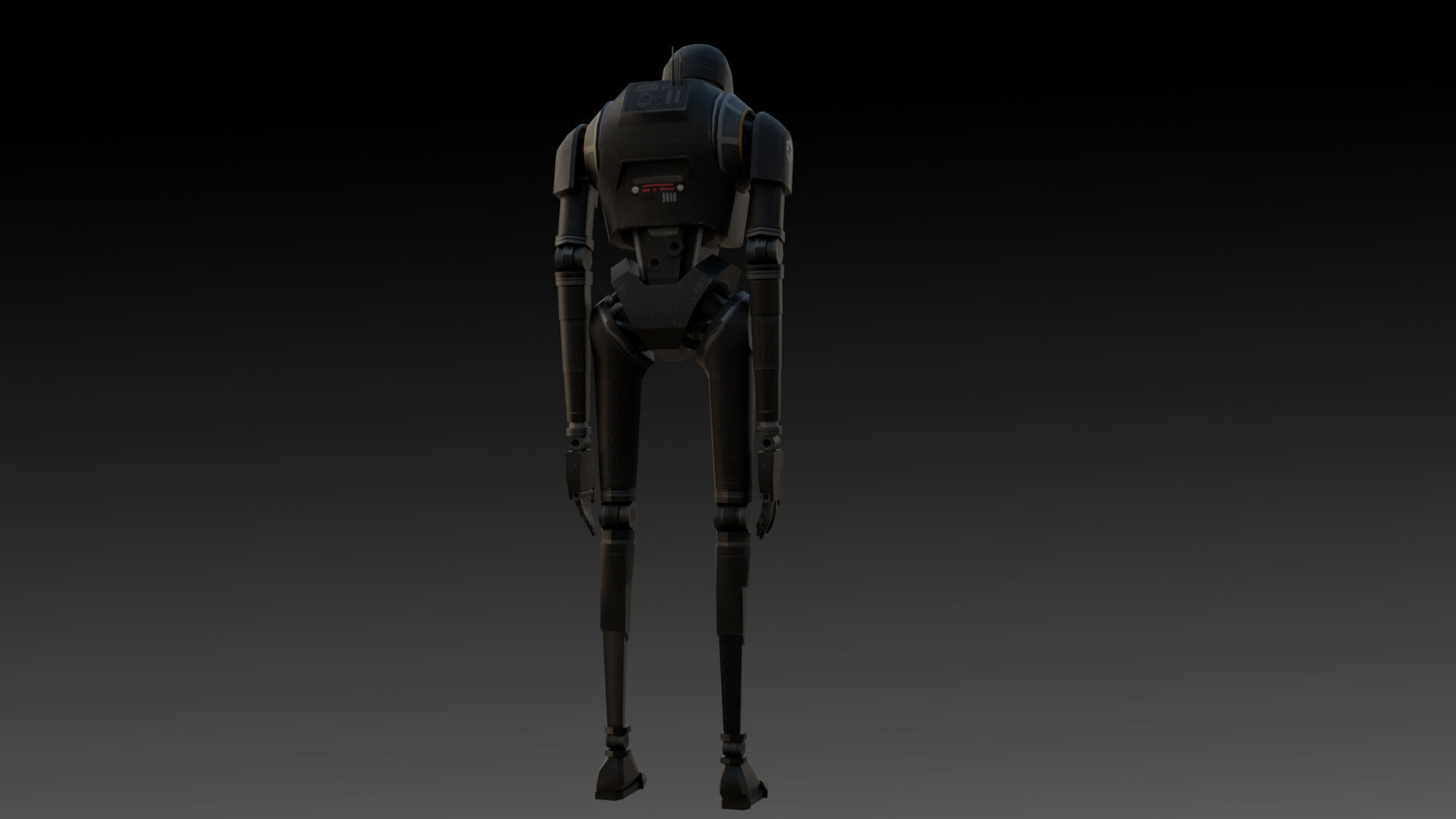 K-2SO Star Wars 3D Model High-Quality Rigged Low-poly 3D model_7