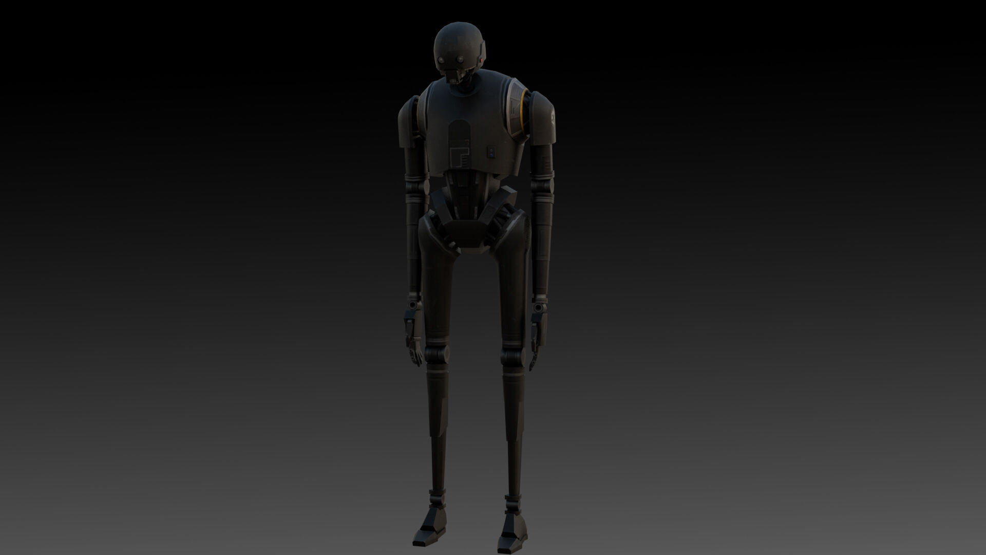 K-2SO Star Wars 3D Model High-Quality Rigged Low-poly 3D model_3
