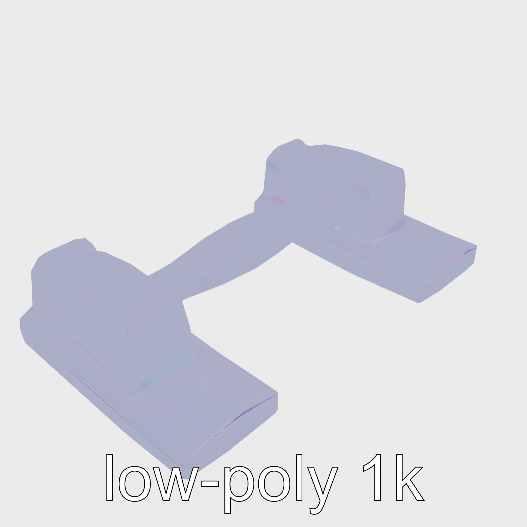 Ergonomic Wrist Support Pad Model with Soft Upholstery Low-poly 3D model_30