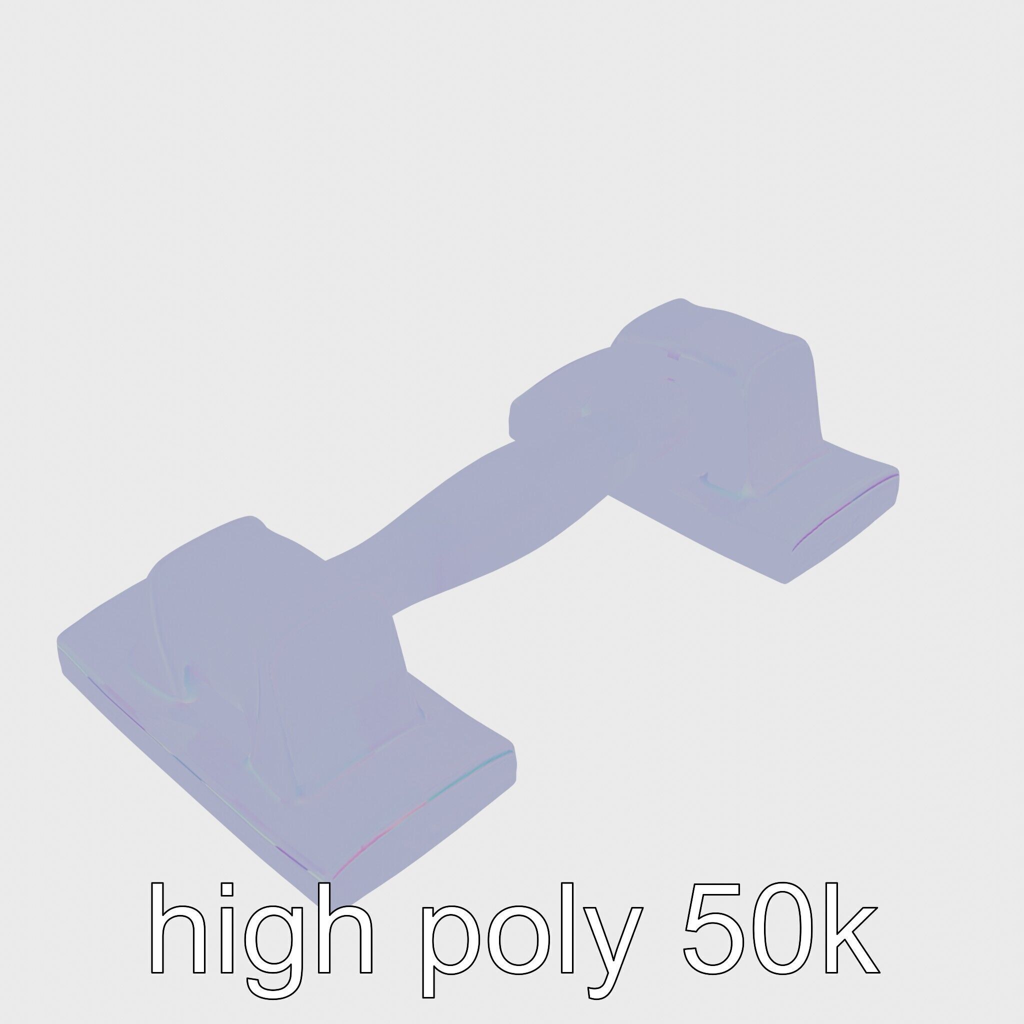 Ergonomic Wrist Support Pad Model with Soft Upholstery Low-poly 3D model_16