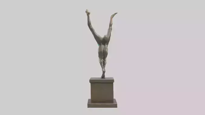Gymnast Performing a Flip statue model
