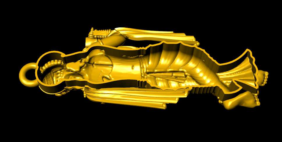 Krishna Pendant 3D print model_4