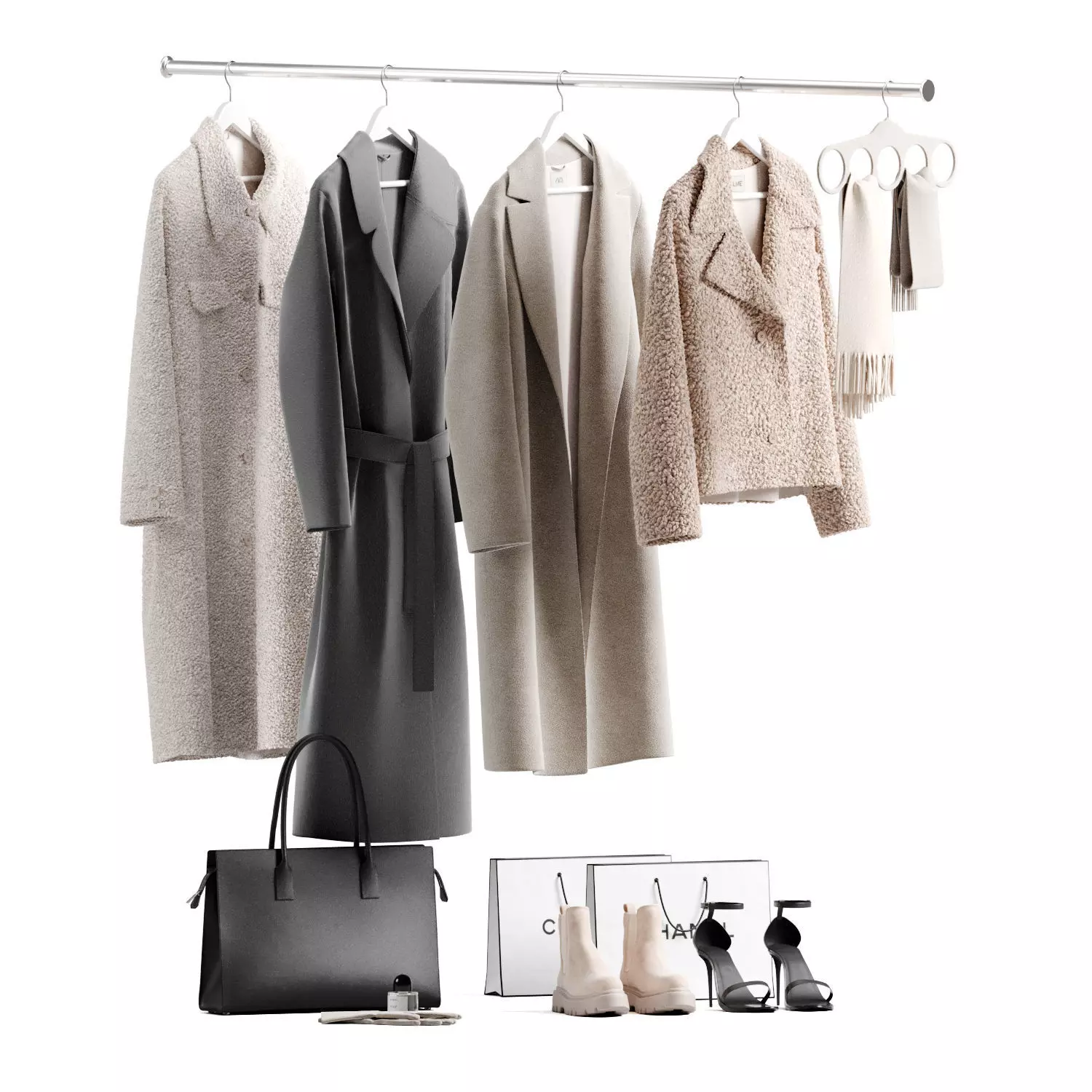 Clothes for wardrobe shop ZS01 3D model_0