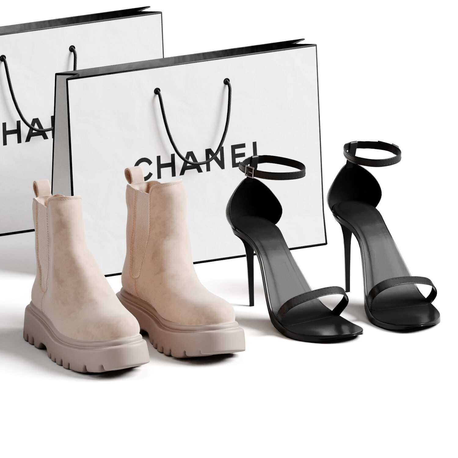 Clothes for wardrobe shop ZS01 3D model_2