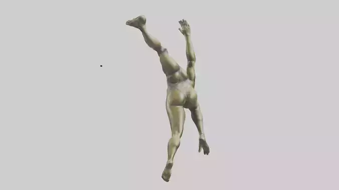 Gymnast Tumbling statue model