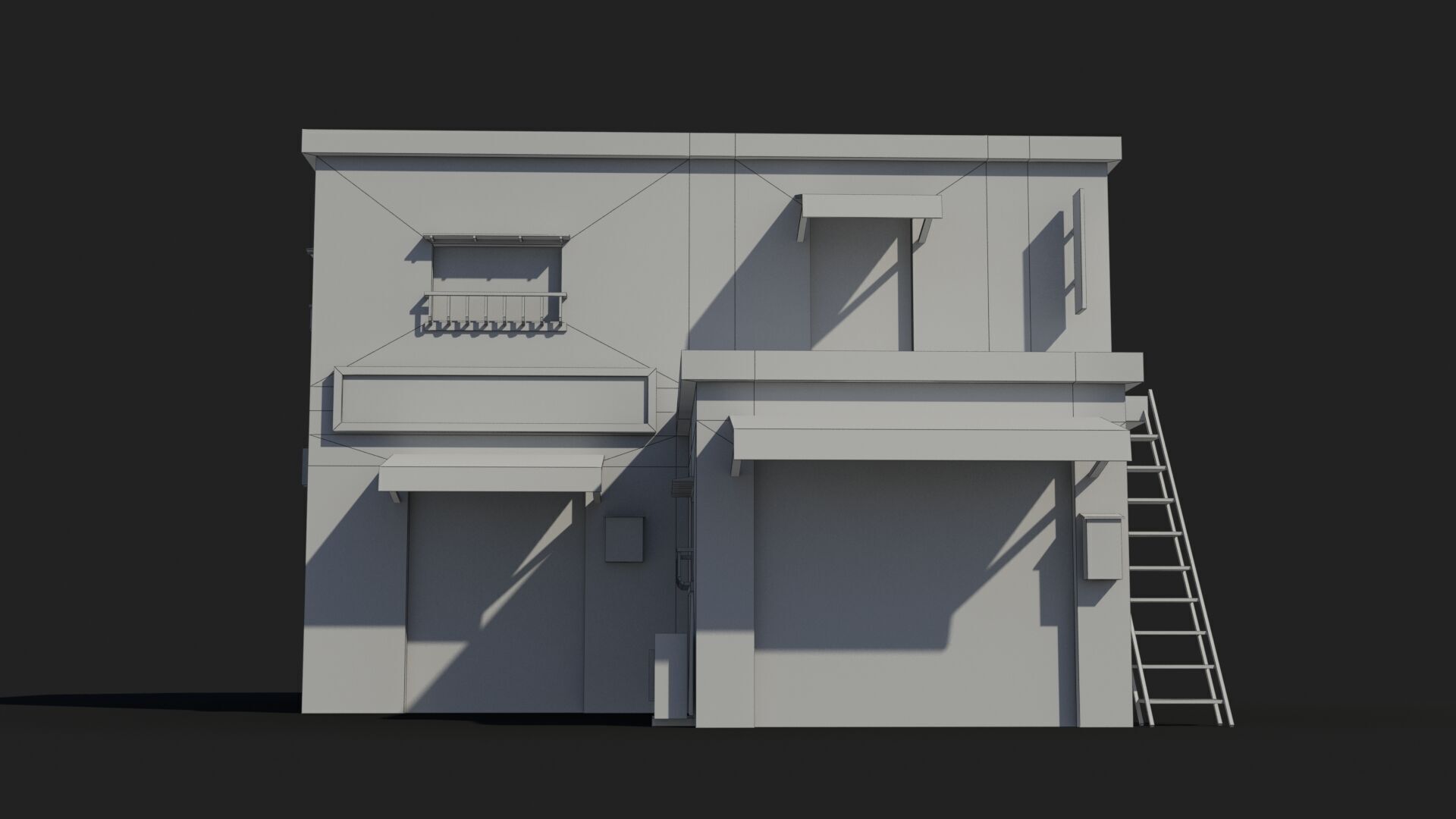 Japanese House x1 Low-poly 3D model_6