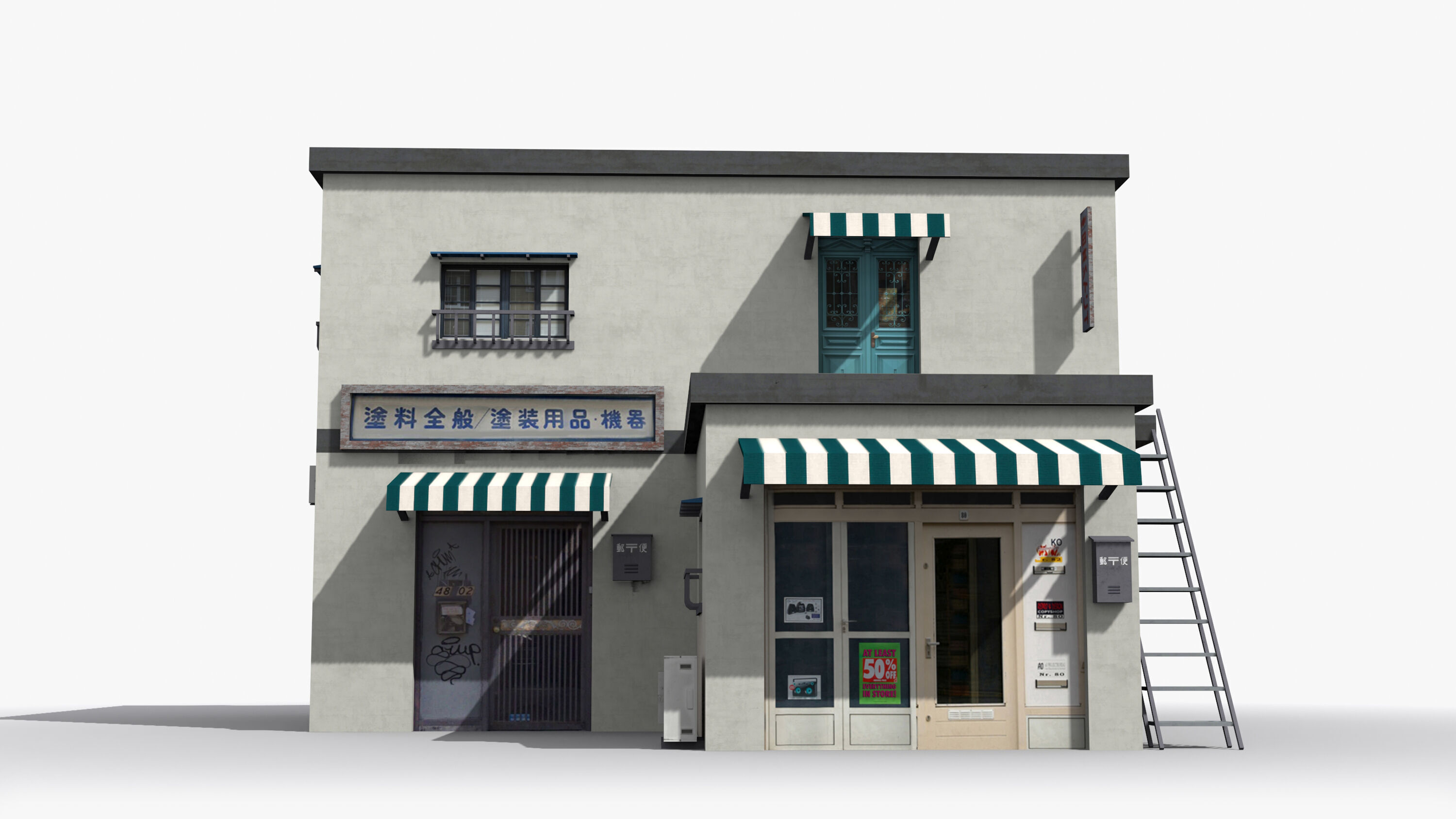 Japanese House x1 Low-poly 3D model_1