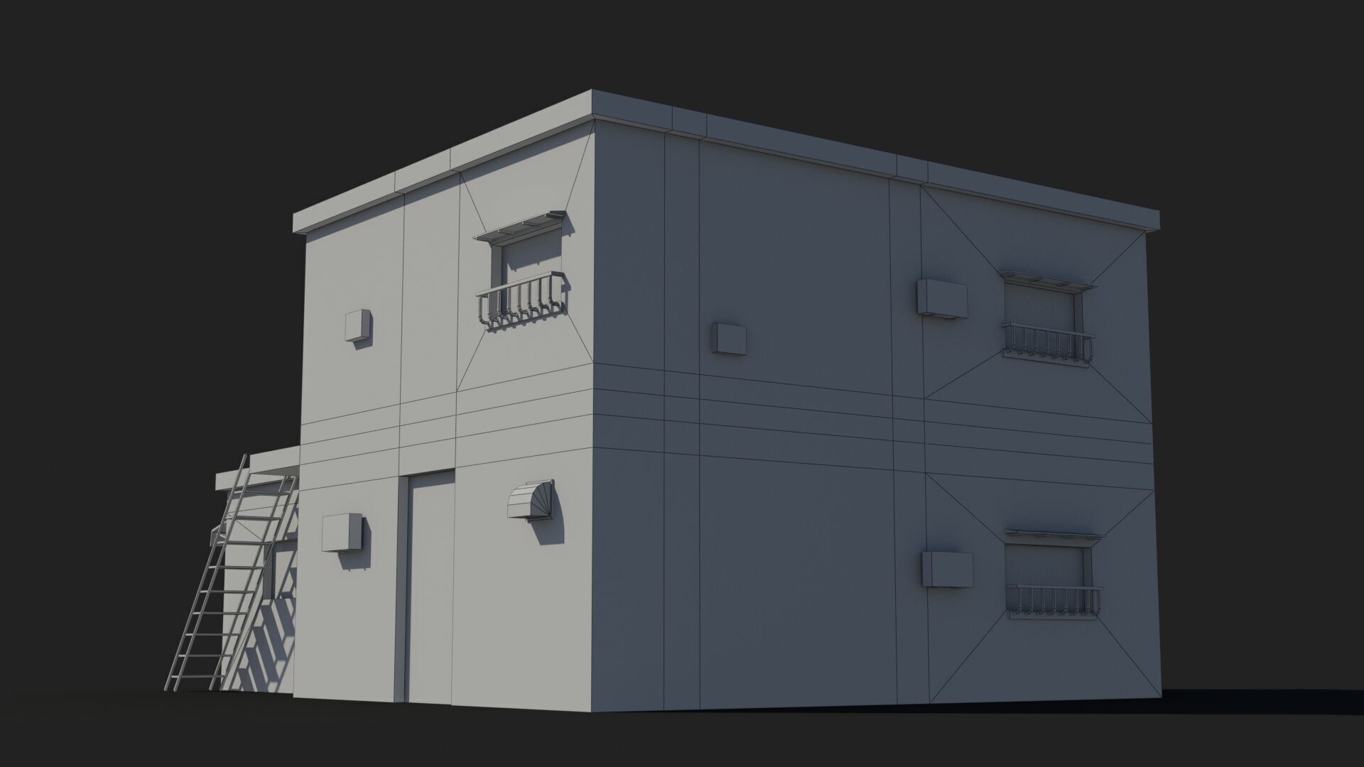 Japanese House x1 Low-poly 3D model_9