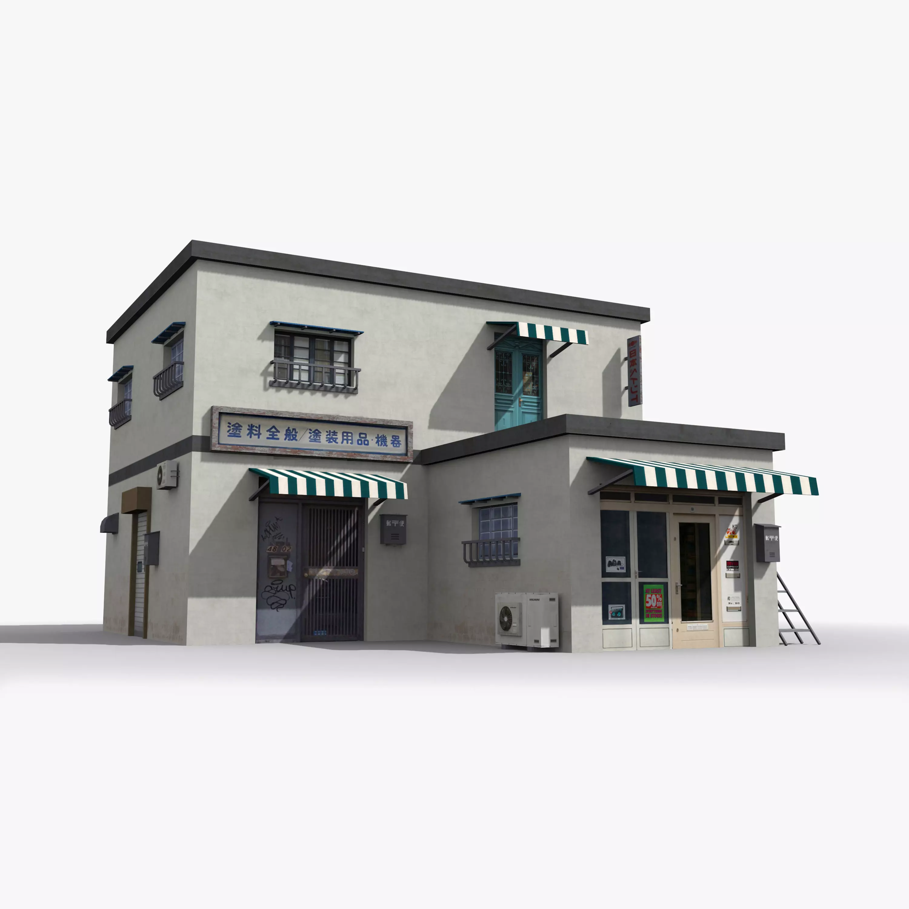 Japanese House x1 Low-poly 3D model_0