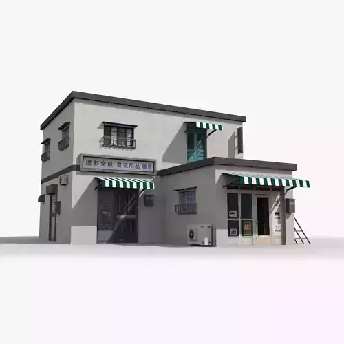 Japanese House x1 Low-poly 3D model