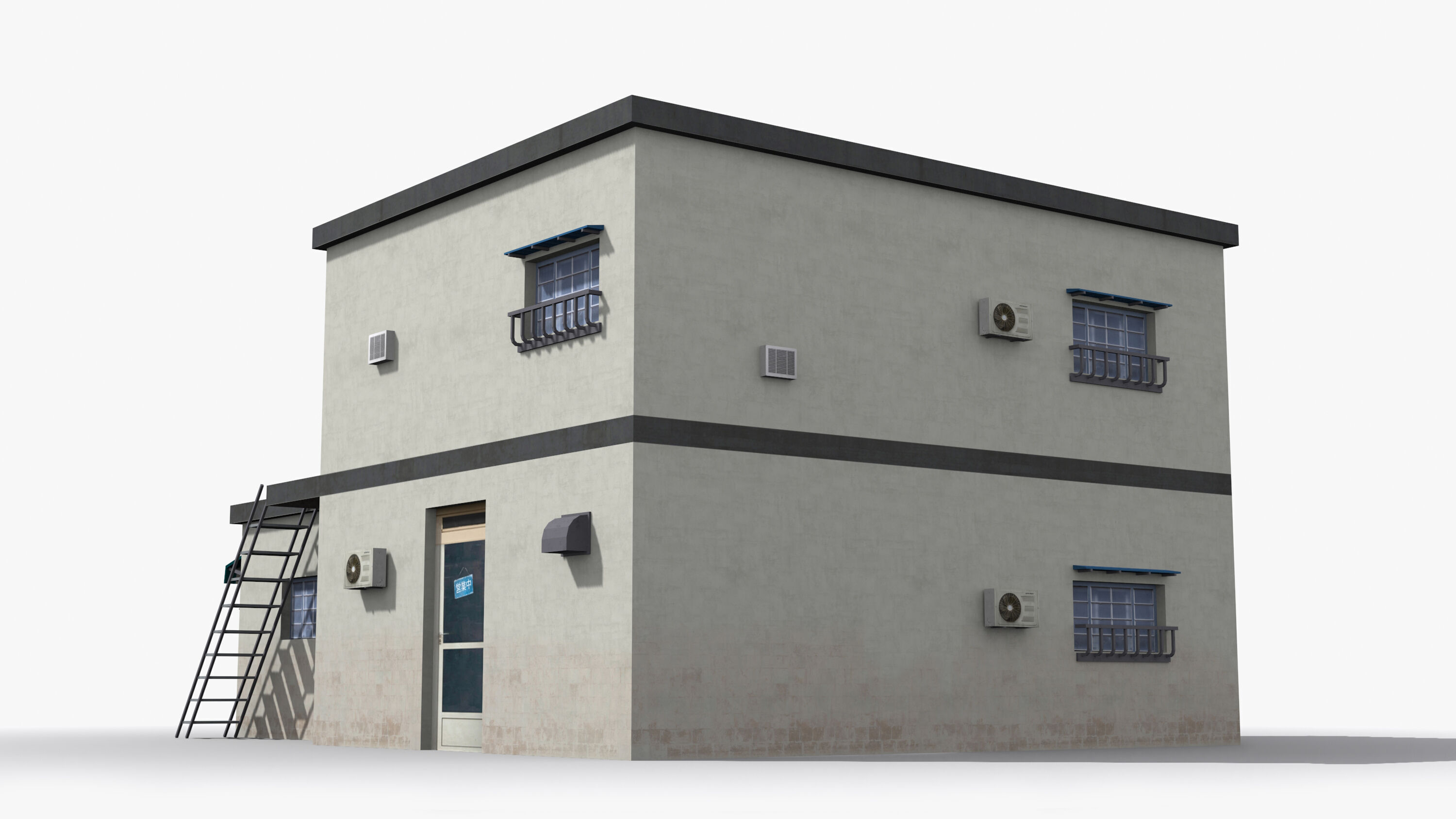 Japanese House x1 Low-poly 3D model_4