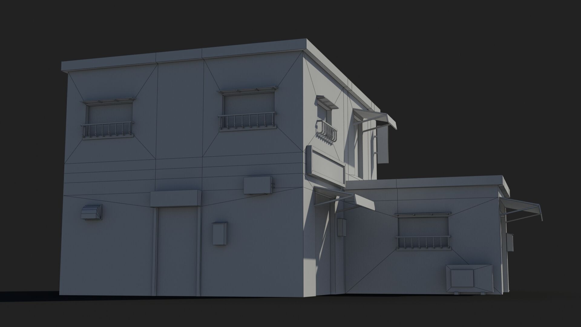 Japanese House x1 Low-poly 3D model_8