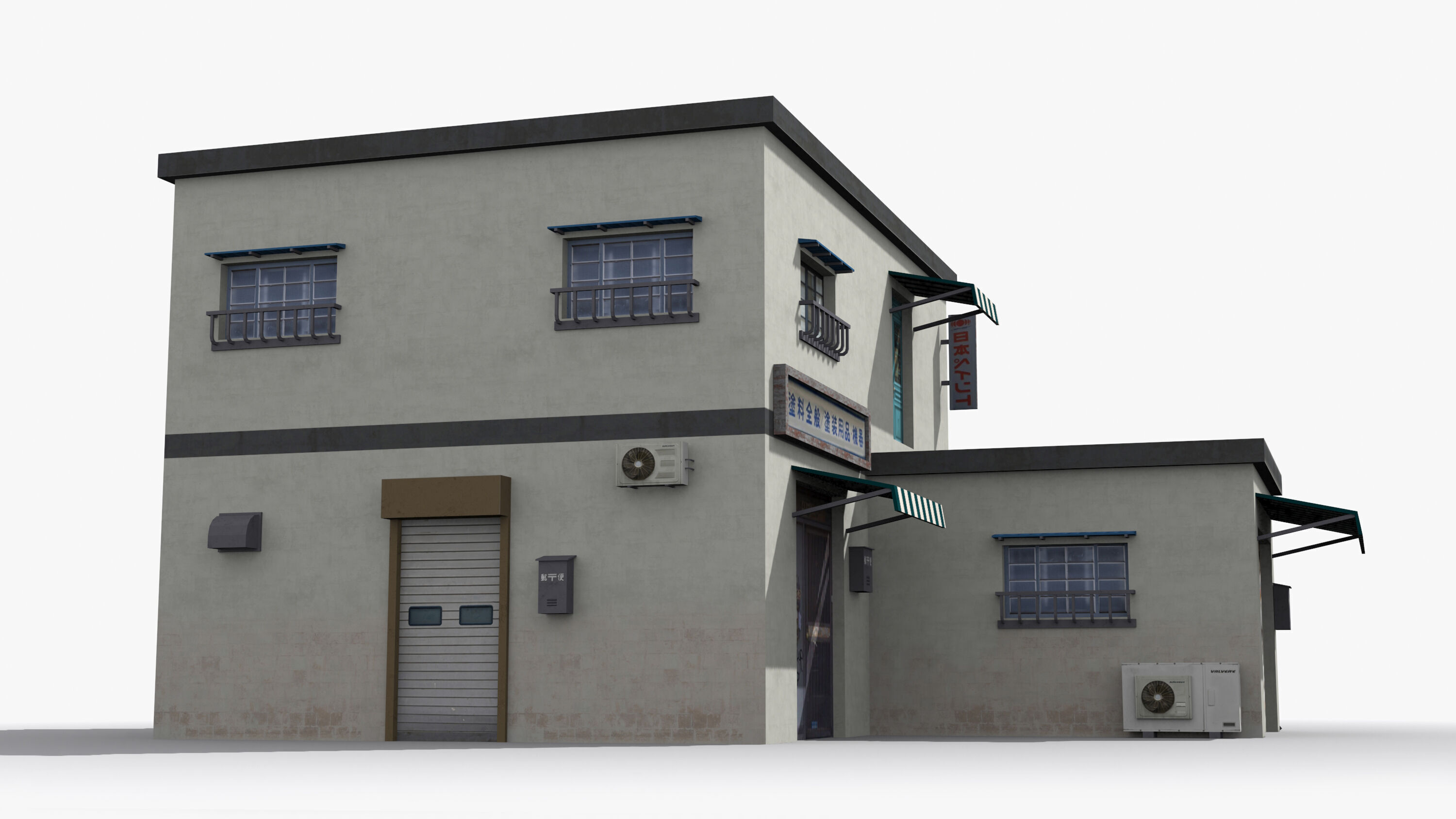 Japanese House x1 Low-poly 3D model_3