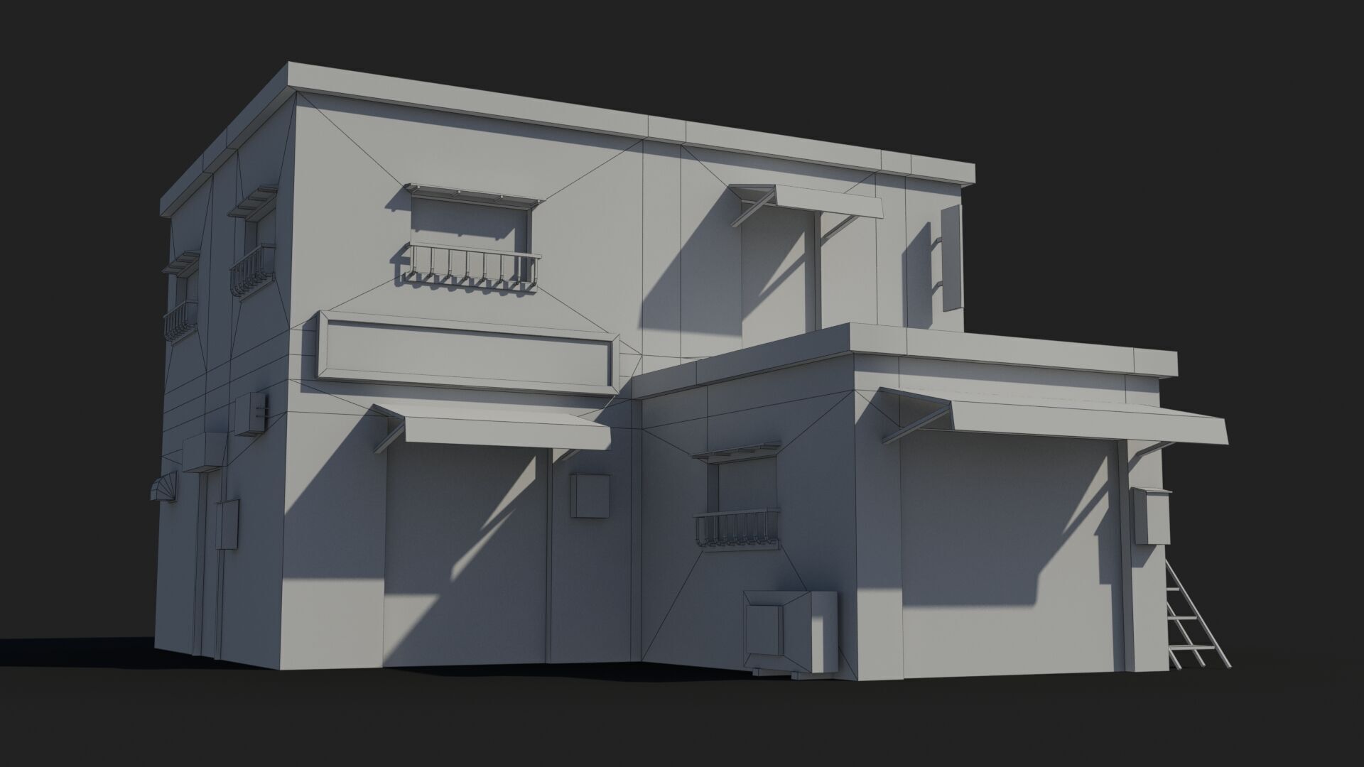 Japanese House x1 Low-poly 3D model_5