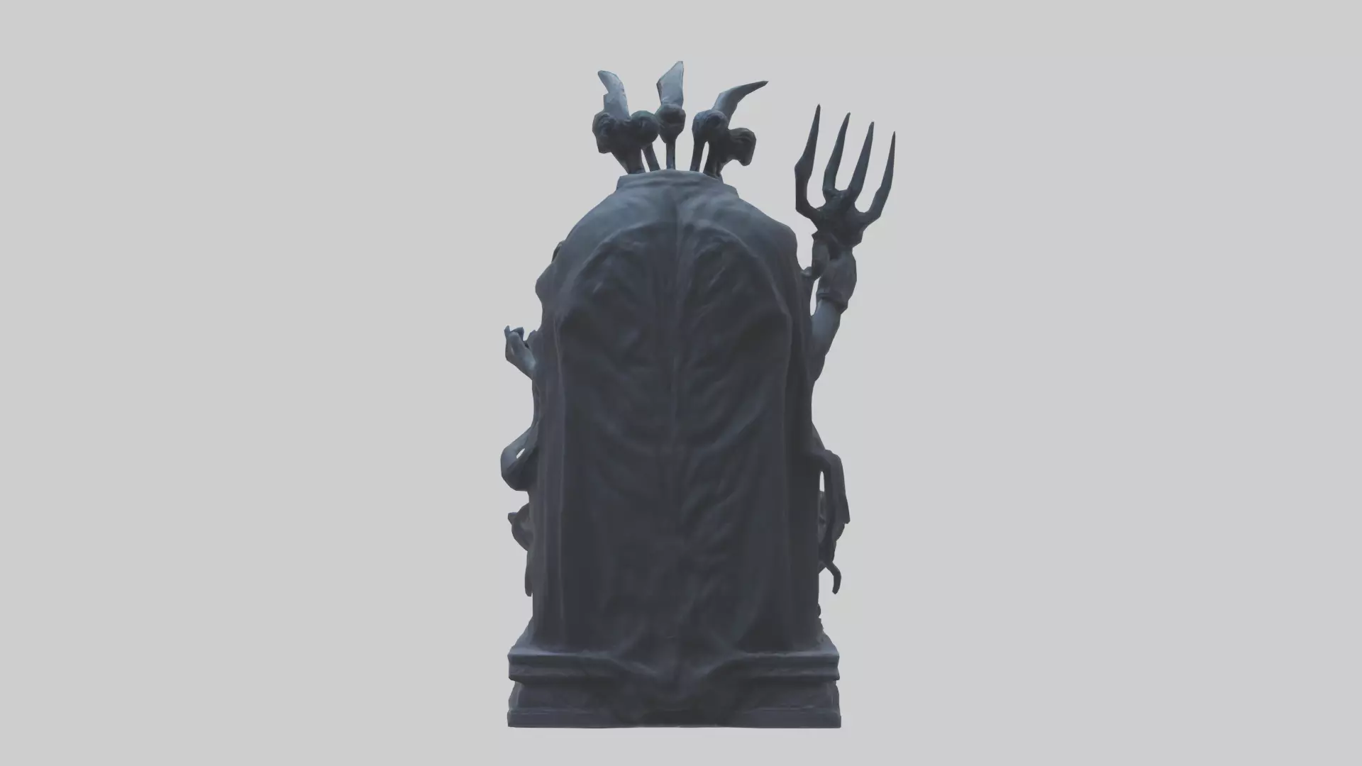 Hades statue model Low-poly 3D model_0