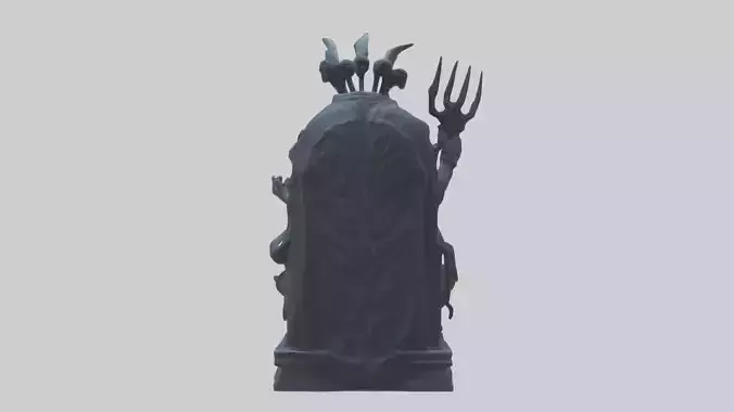 Hades statue model Low-poly 3D model