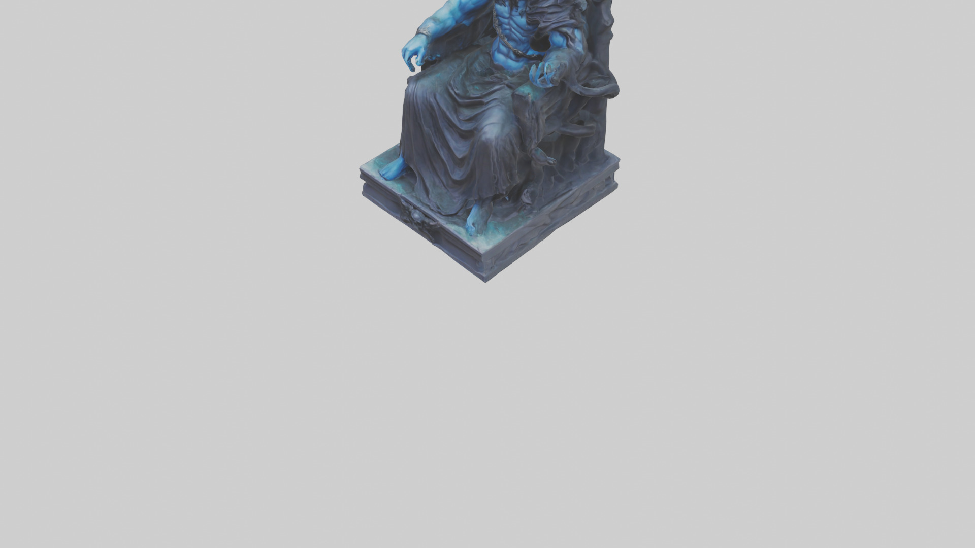 Hades statue model Low-poly 3D model_5