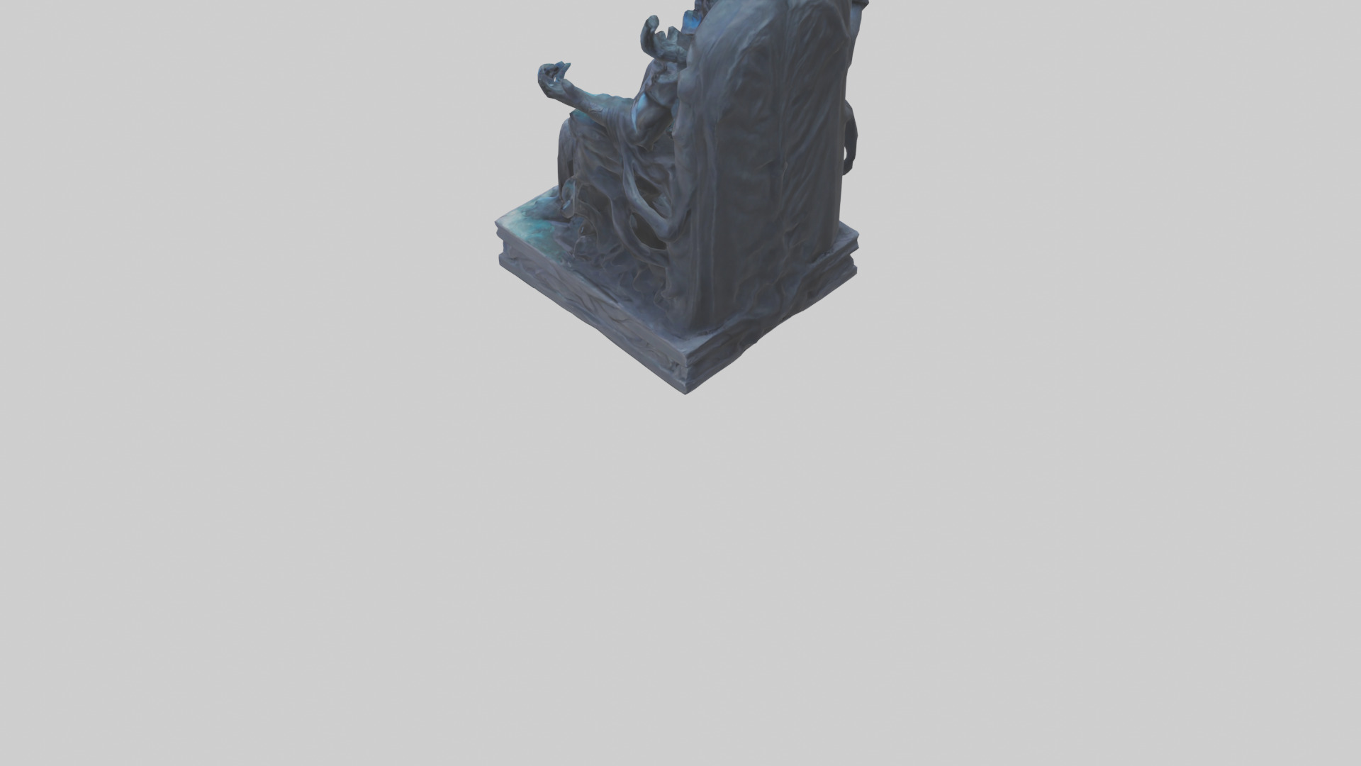 Hades statue model Low-poly 3D model_3