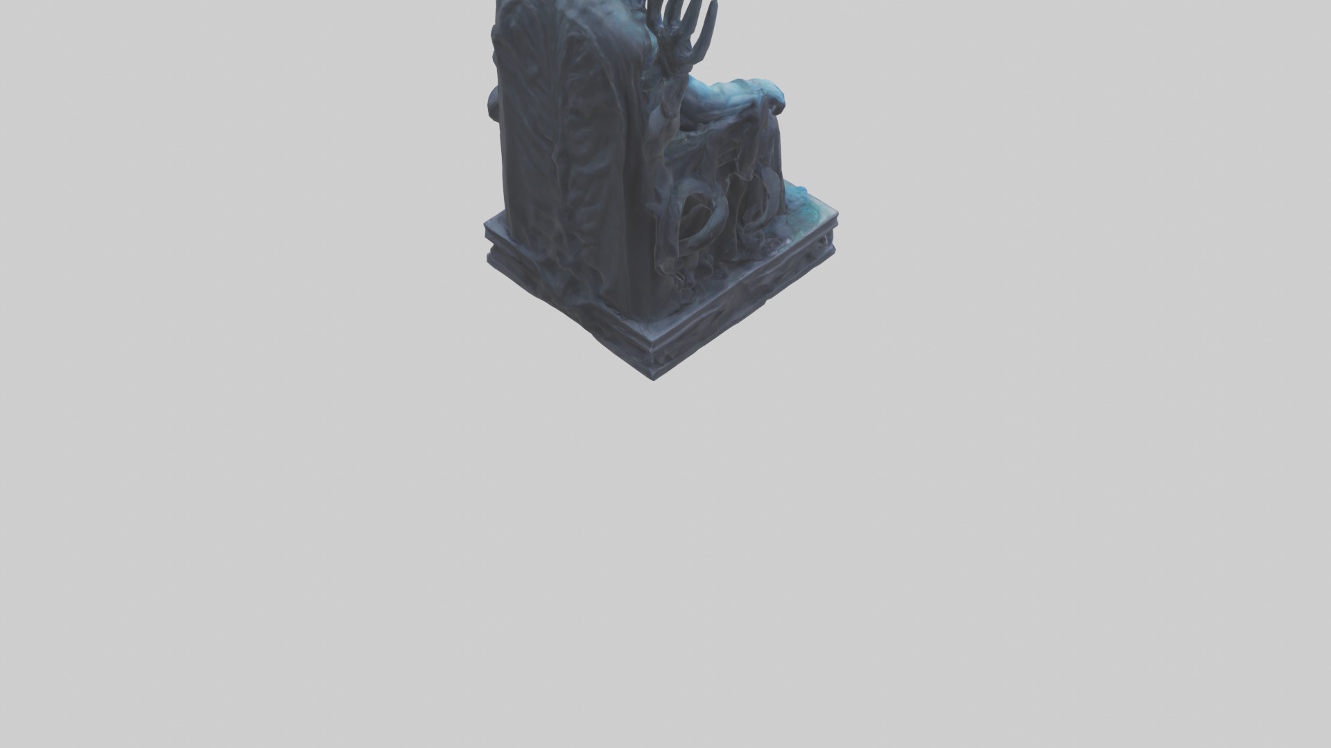 Hades statue model Low-poly 3D model_4