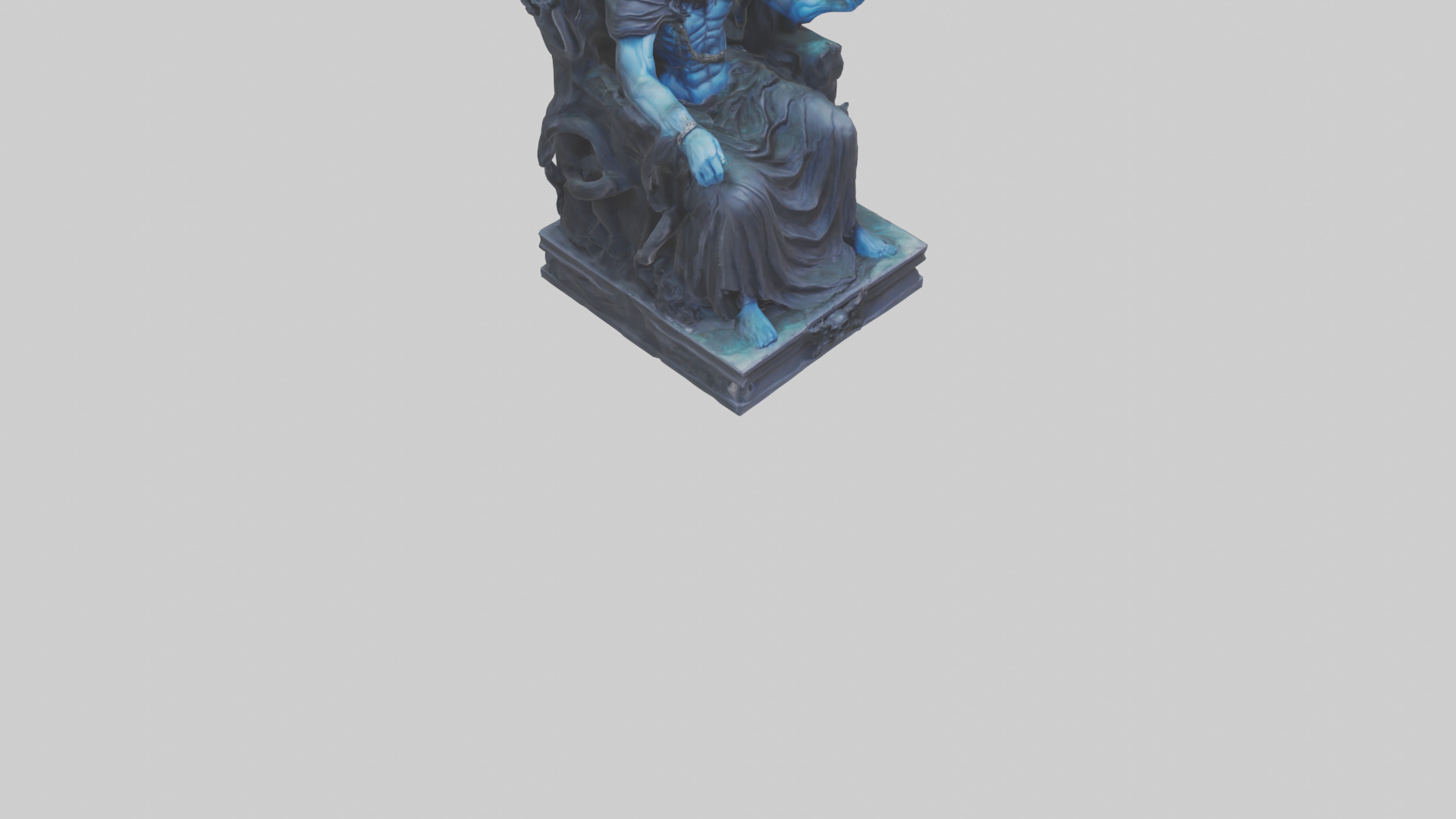Hades statue model Low-poly 3D model_6