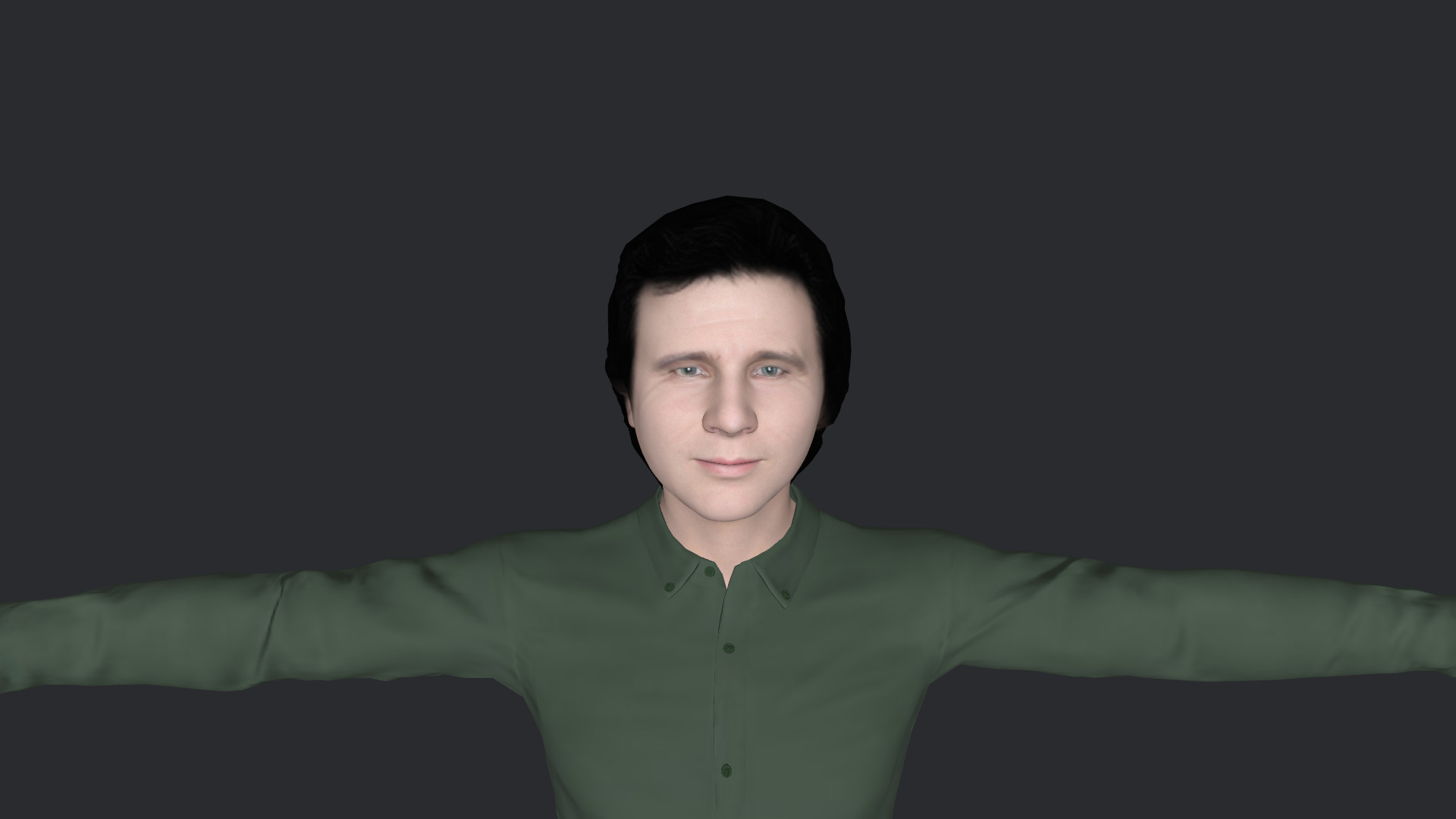 greg kihn Hyper Realistic Full Body Fully Rigged 3D Character Low-poly 3D model_2