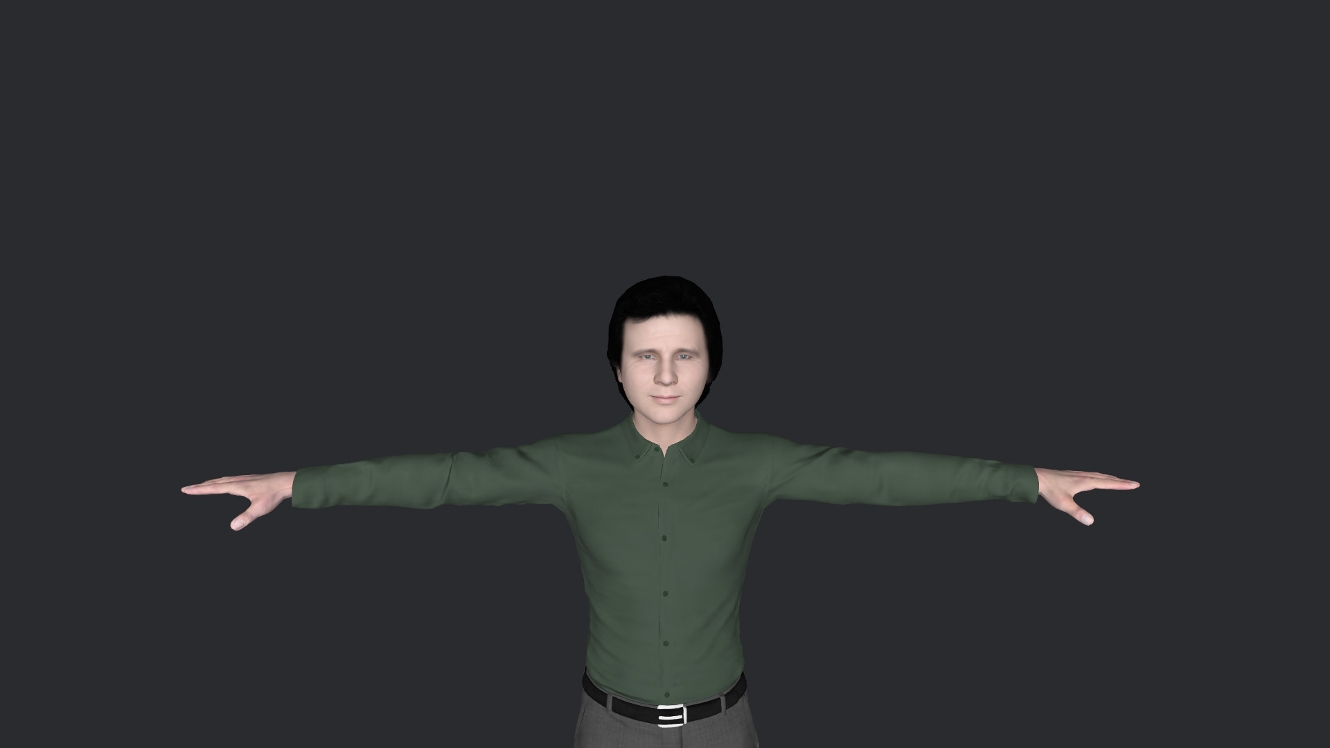 greg kihn Hyper Realistic Full Body Fully Rigged 3D Character Low-poly 3D model_3