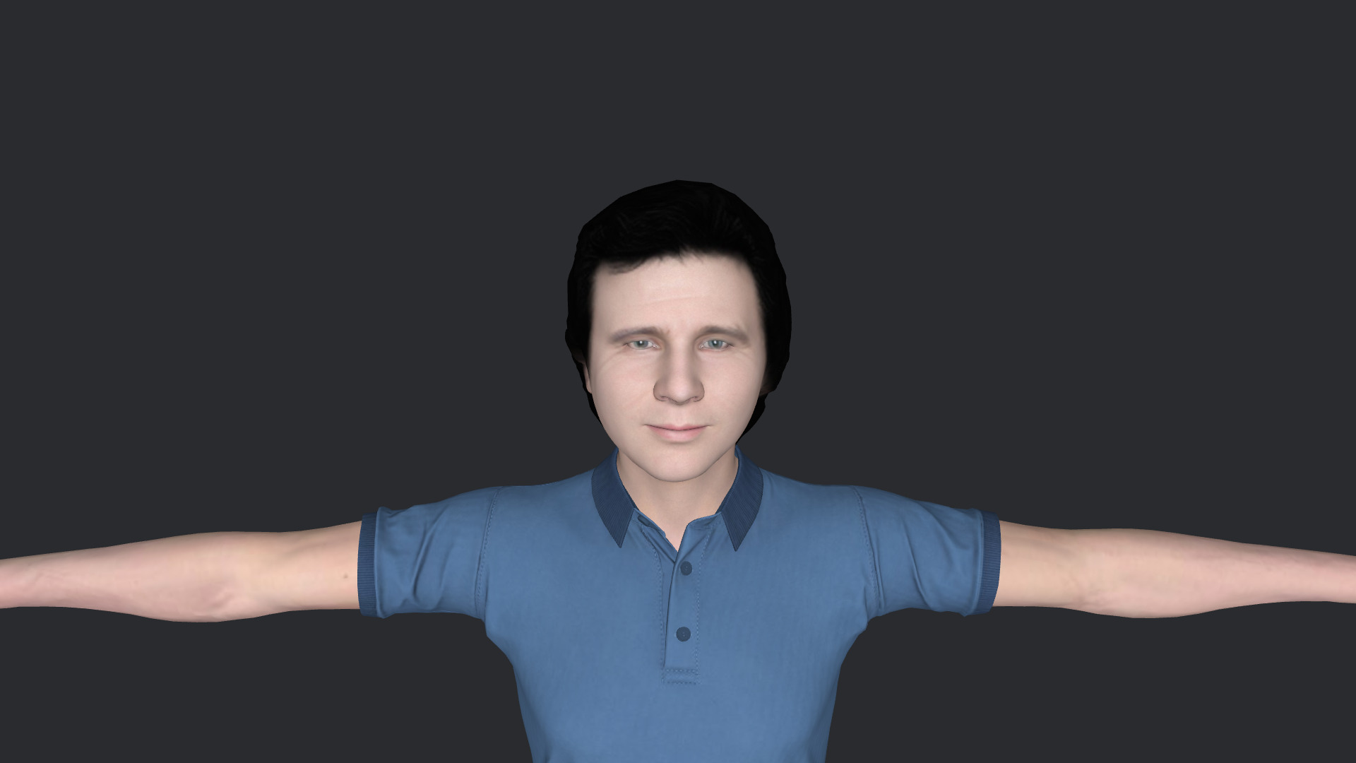 greg kihn Hyper Realistic Full Body Fully Rigged 3D Character Low-poly 3D model_13
